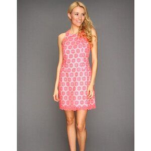 Lilly Pulitzer Pearl Crotchet Dress Hot Pink Pearls